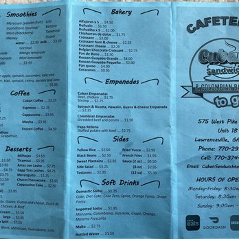 Cuban Sandwich - 6/4/21 Menu page 2 - Cuban Near Me - Lawrenceville, Georgia Cuban Sandwich - 6/4/21 Menu page 2 - Cuban Near Me - Lawrenceville, Georgia