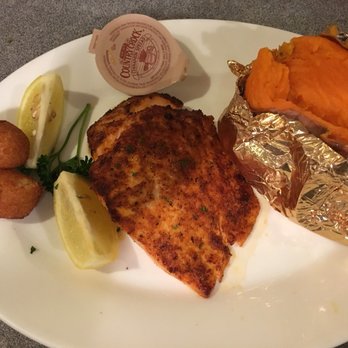 Captain Steve's - Delicious Broiled Salmon dinner - Seafood Near Me - Fort Mill, South Carolina