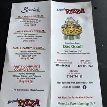 Kraus' Pizza - Pizza Near Me - Hartville, Ohio Kraus' Pizza - Pizza Near Me - Hartville, Ohio