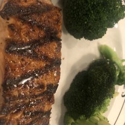 Salmon with Broccoli on the side Salmon with Broccoli on the side