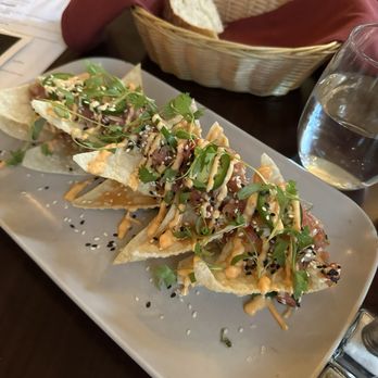 The Library Wine Bar & Bistro - Tuna nachos - Wine Bars Near Me - Wallingford, Connecticut The Library Wine Bar & Bistro - Tuna nachos - Wine Bars Near Me - Wallingford, Connecticut