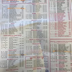 China Panda - Bottom half of menu