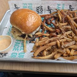 MOOYAH Burgers, Fries & Shakes - Mushroom Swiss Combo