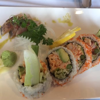 Blu Karma - Top left: aji sashimi (daily special); bottom: lobster maki. Both are good. - Asian Fusion Near Me - Danvers, Massachusetts
