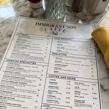 Immigrant Son Caffe - The menu that looks amazing but my pick fell short. - Breakfast & Brunch Near Me - Oxnard, California Immigrant Son Caffe - The menu that looks amazing but my pick fell short. - Breakfast & Brunch Near Me - Oxnard, California