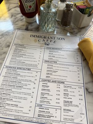 Menu photo 2 Immigrant Son Caffe Oxnard, CA Menu photo 2 Immigrant Son Caffe Oxnard, CA