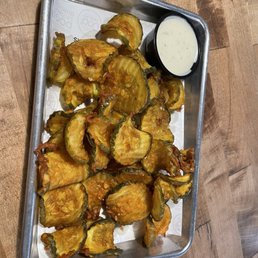 Fried Crispy Pickle Chips. They're sweet :( Fried Crispy Pickle Chips. They're sweet :(