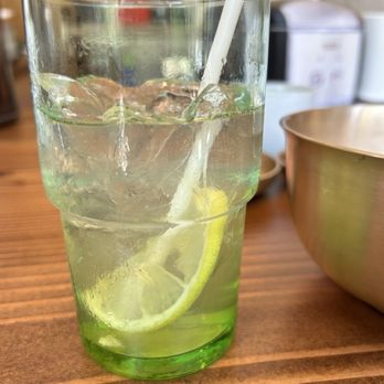 Okdongsik - Complimentary sparkling drink that refreshed and cleansed the palate. I think it's more than sprite and lemon... - Korean Near Me - Honolulu, Hawaii Okdongsik - Complimentary sparkling drink that refreshed and cleansed the palate. I think it's more than sprite and lemon... - Korean Near Me - Honolulu, Hawaii