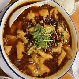 Fish filet in Sichuan spicy soup Fish filet in Sichuan spicy soup