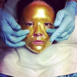 14k gold facial! She's a miracle worker.