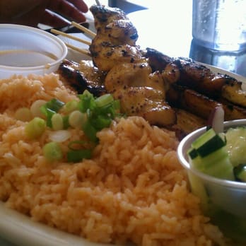 @ Thai BBQ - Chicken sate lunch plate.. huge portions - Thai Near Me - Murrieta, California