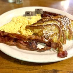 Jethro's Café and Tavern - French toast with bacon, sausage and eggs.