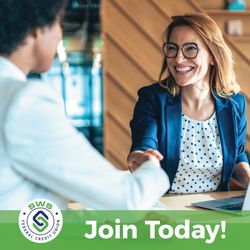 Shell Western States Federal Credit Union - "Join today!", logo, woman shaking hands with someone.