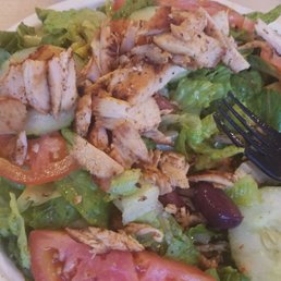 Greek salad with chicken
