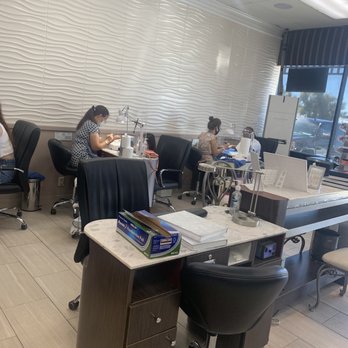 Spoil Me Nail Spa - 4 years old getting gel manicure and pedicure price $20 - Nail Salons Near Me - Upland, California