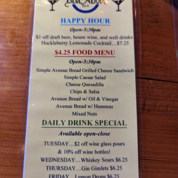 The Blue Abode Bar - a happy hour menu - Sports Bars Near Me - Bellingham, Washington