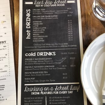 School Restaurant - Drink Menu - Bakeries Near Me - Toronto, Ontario