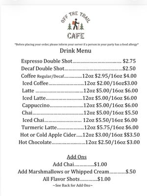 Menu photo 1 Off The Trail Cafe Falls Village, CT Menu photo 1 Off The Trail Cafe Falls Village, CT