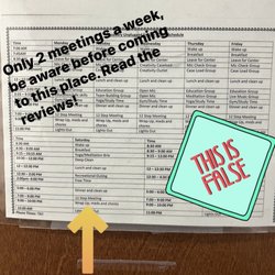 Recovery Unplugged - This is the supposed schedule but in reality is just a cover for what they actually offer in Florida's and In Virgina's PHP.