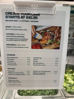 Menu photo 1 sweetgreen - Healthy Salads, Wraps, and Bowls Tustin, CA Menu photo 1 sweetgreen - Healthy Salads, Wraps, and Bowls Tustin, CA