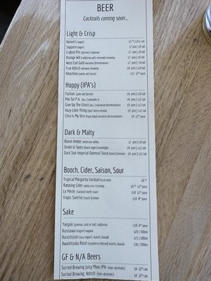 Menu photo 6 West End Santa Cruz, CA