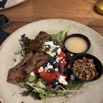 44 & King - Watermelon Blueberry Feta Pecan Salad with steak - Pubs Near Me - Myrtle Beach, South Carolina