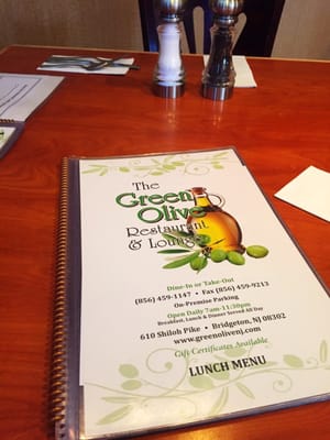 Menu photo 2 Green Olive Restaurant Bridgeton, NJ