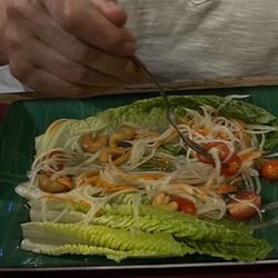 Bangkok City Thai Cuisine - Papaya Salad Tom Sum (Half eaten)