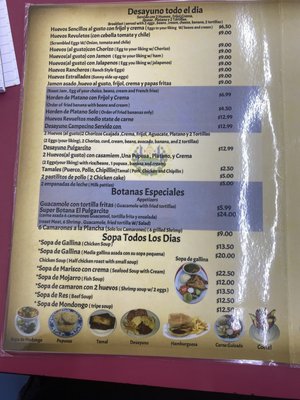 Menu photo 2 EL PULGARSITO TIPICO RESTAURANT Houston, TX Menu photo 2 EL PULGARSITO TIPICO RESTAURANT Houston, TX