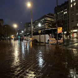 Monumental Tours - Three motor coaches picking up from downtown DC hotel