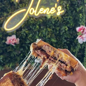Jolene's - Ewa Beach - Double down melt. Look at that cheese pull! - Burgers Near Me - Ewa Beach, Hawaii Jolene's - Ewa Beach - Double down melt. Look at that cheese pull! - Burgers Near Me - Ewa Beach, Hawaii