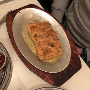 Psari Seafood Restaurant & Bar - Broiled Salmon and Baked Potato - Seafood Near Me - Astoria, New York Psari Seafood Restaurant & Bar - Broiled Salmon and Baked Potato - Seafood Near Me - Astoria, New York