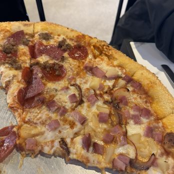 Crust & Roux - Half Sicilian, Half 9th Island. Both very good! - Pizza Near Me - Las Vegas, Nevada