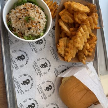 Fuku - My order for today - the OG - fries and garlic rice - Salad Near Me - Coral Gables, Florida Fuku - My order for today - the OG - fries and garlic rice - Salad Near Me - Coral Gables, Florida