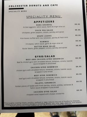 Menu photo 1 Colchester Donuts and Cafe Colchester, CT Menu photo 1 Colchester Donuts and Cafe Colchester, CT