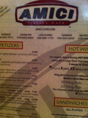 Menu photo 2 Amici Monroe Monroe, GA Menu photo 2 Amici Monroe Monroe, GA