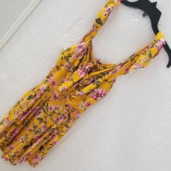 Dirt Cheap - Yellow floral romper!