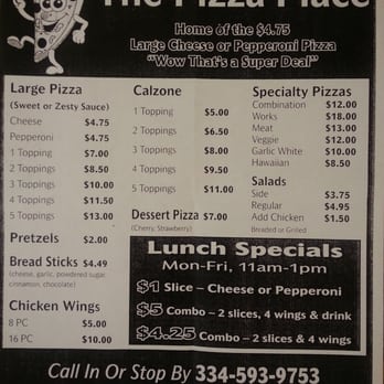 The Pizza Place - Pizza Near Me - Montgomery, Alabama The Pizza Place - Pizza Near Me - Montgomery, Alabama