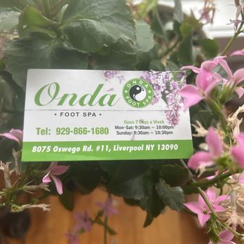 Onda Foot Spa - Business card - Day Spas Near Me - Liverpool, New York Onda Foot Spa - Business card - Day Spas Near Me - Liverpool, New York