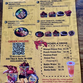 Noahla Cajun Seafood - Menu as of June 2026 - Seafood Near Me - Bexley, Ohio Noahla Cajun Seafood - Menu as of June 2026 - Seafood Near Me - Bexley, Ohio