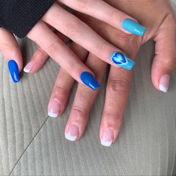 VO Nails Spa - French mani dip and gel with design - Nail Salons Near Me - Jacksonville, North Carolina