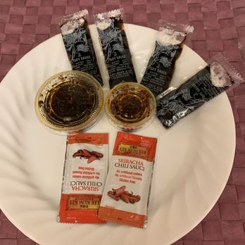 Chen's Kitchen - Condiments: 4 soy sauce, 2 chili sauces, and 2 sriracha sauces. - Chinese Near Me - Oceanside, California Chen's Kitchen - Condiments: 4 soy sauce, 2 chili sauces, and 2 sriracha sauces. - Chinese Near Me - Oceanside, California