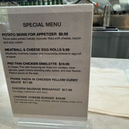 Special menu