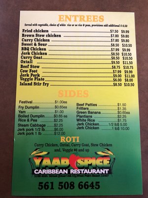 Menu photo 6 Yaad Spice Caribbean Restaurant West Palm Beach, FL Menu photo 6 Yaad Spice Caribbean Restaurant West Palm Beach, FL