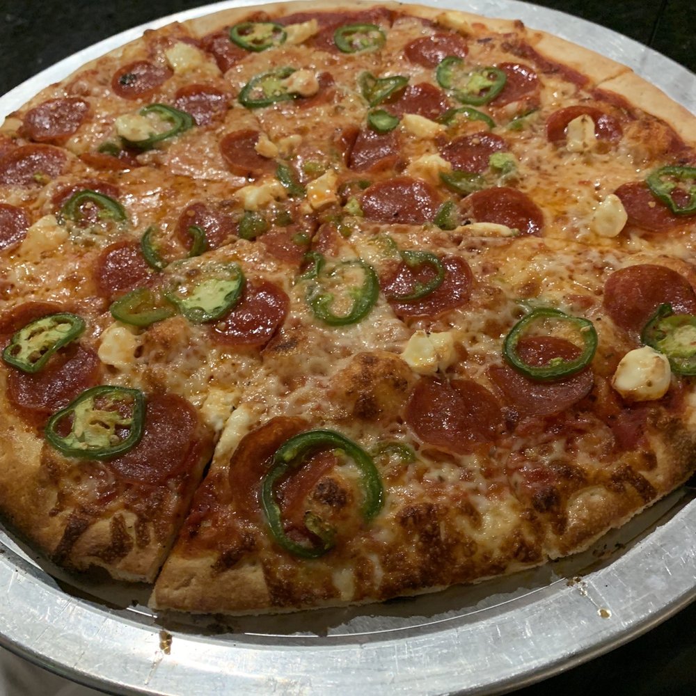 SEXY SHEIKH pepperoni, fresh jalepenos, cream cheese, & mozzarella SEXY SHEIKH pepperoni, fresh jalepenos, cream cheese, & mozzarella
