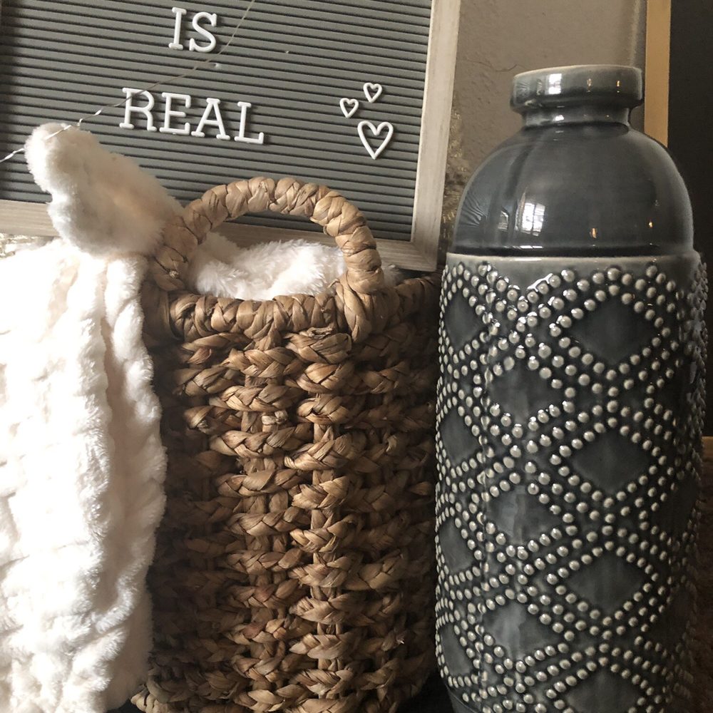 Homegoods - Blanket + letter board+ weaved basket + vase - Home Decor Near Me - Redlands, California Homegoods - Blanket + letter board+ weaved basket + vase - Home Decor Near Me - Redlands, California