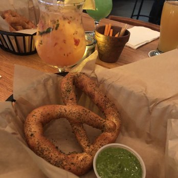 The Malted Barley - Garlic & Parsley pretzel, pesto dip - Pretzels Near Me - Providence, Rhode Island