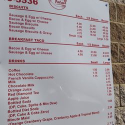 Donut Palace - Menu Oct 2026