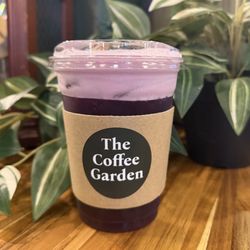 The Coffee Garden - Purple Goddess Hibiscus Tea at The Coffee Garden Galleria, a refreshing tea option in Uptown Houston.