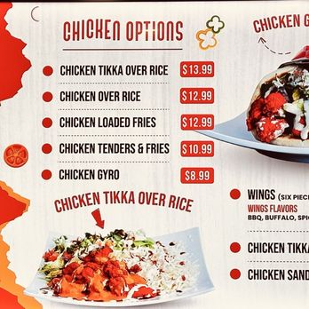 Halal Shop - Chicken Menu - Mediterranean Near Me - Sacramento, California